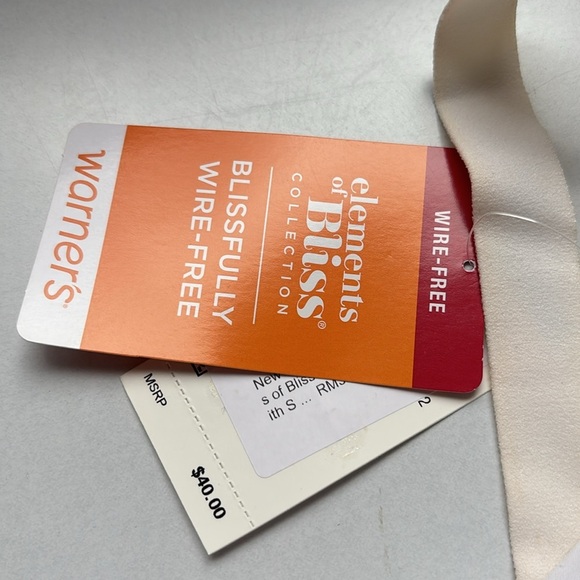 Warner’s Size 40C Blissfully Wire Free Smoothing Support White Bra - Picture 3 of 6